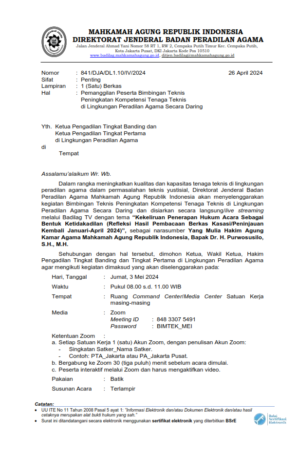 Agenda 3 Mei