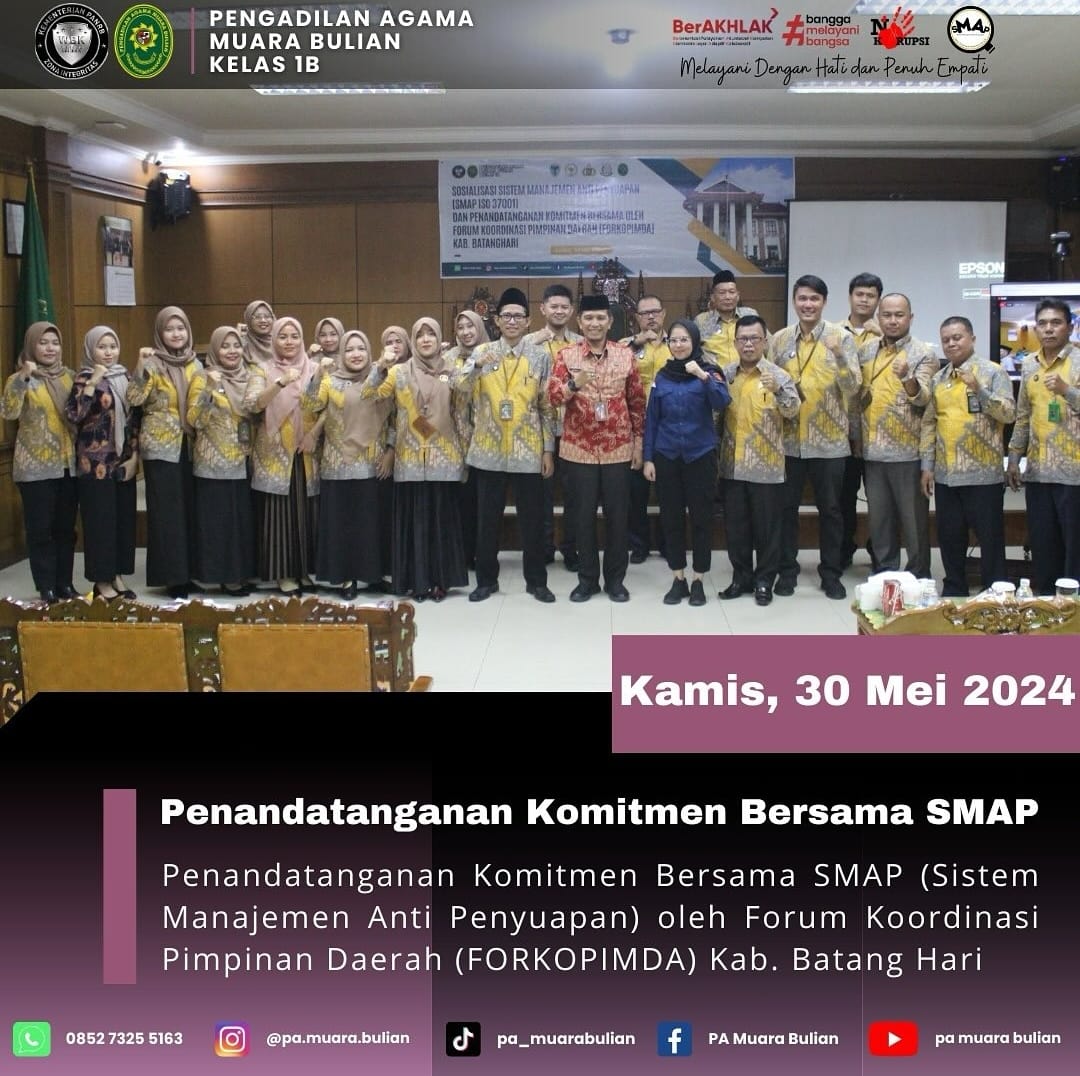 Sosialisasi dan Penandatanganan SMAP